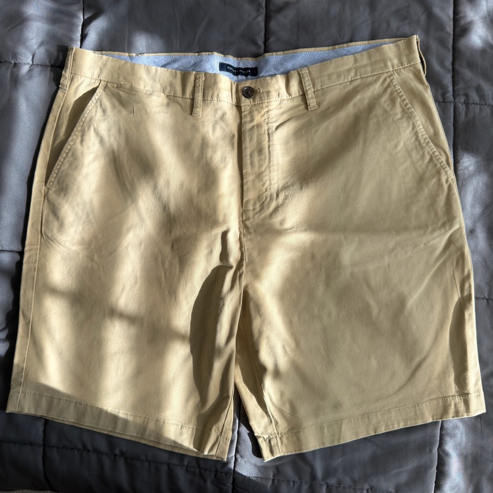 Tommy Hilfiger Tan Flat Front Shorts